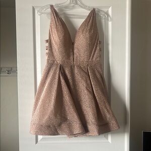 Sparkling Rose Gold Mini Dress